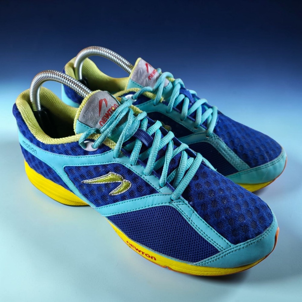 Newton Motion‎ Running Shoes Womens US Size 9.5 Blue Aqua Yellow 000413